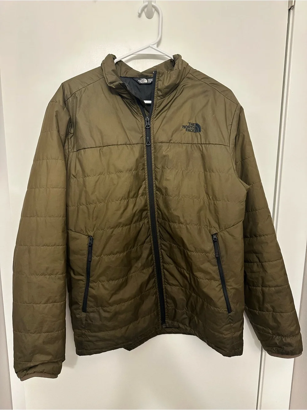 The North Face Men's Olive Green Quilted Puffer Jacket